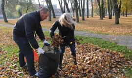 Lapų grėbimo talka