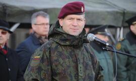 Lietuvos kariuomenės diena: karių rikiuotė KU aikštėje