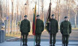 Lietuvos kariuomenės diena: karių rikiuotė KU aikštėje