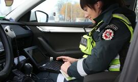 Padangų tikrinimo reidas šalia Tilžės turgaus