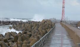 Stiprus vėjas pajūryje