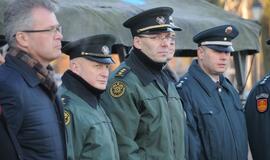 Lietuvos kariuomenės diena: karių rikiuotė KU aikštėje