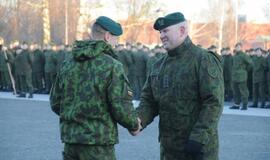 Lietuvos kariuomenės diena: karių rikiuotė KU aikštėje