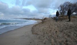 Stiprus vėjas pajūryje