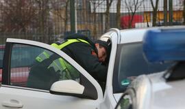 Padangų tikrinimo reidas šalia Tilžės turgaus