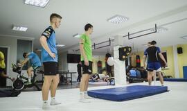 "Dragūno" treniruotė imtynių salėje