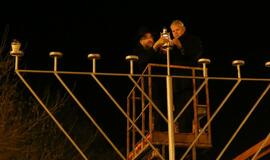 Uždegta žydų Didžioji Menora