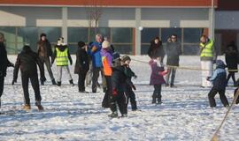 Sniego gniūžčių karas Klaipėdoje