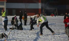 Sniego gniūžčių karas Klaipėdoje