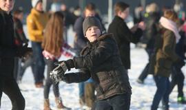 Sniego gniūžčių karas Klaipėdoje