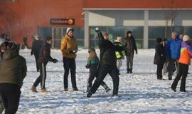 Sniego gniūžčių karas Klaipėdoje