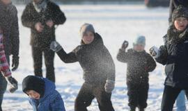 Sniego gniūžčių karas Klaipėdoje