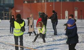 Sniego gniūžčių karas Klaipėdoje