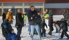 Sniego gniūžčių karas Klaipėdoje