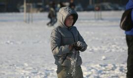 Sniego gniūžčių karas Klaipėdoje