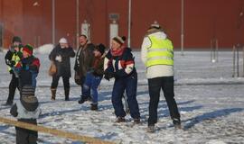 Sniego gniūžčių karas Klaipėdoje