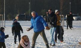 Sniego gniūžčių karas Klaipėdoje