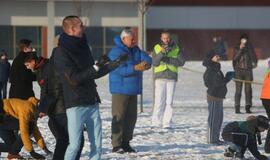 Sniego gniūžčių karas Klaipėdoje