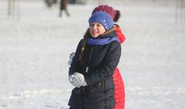 Sniego gniūžčių karas Klaipėdoje