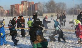 Sniego gniūžčių karas Klaipėdoje