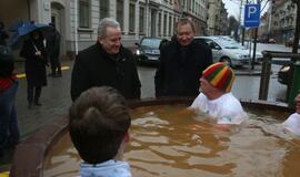 Miesto valdžios atstovai - geoterminio vandens kubile