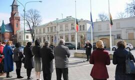 Tylos minutė prie Klaipėdos savivaldybės