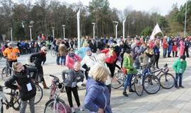 "Gintaro keliu" į Šventąją iškeliavo per 300 žygeivių