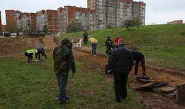 Takelio dėjimo talka Vaidaugų gatvėje