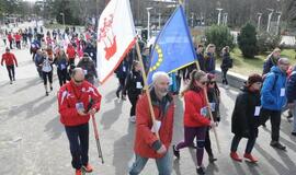 "Gintaro keliu" į Šventąją iškeliavo per 300 žygeivių