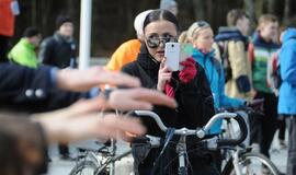 "Gintaro keliu" į Šventąją iškeliavo per 300 žygeivių