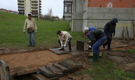 Takelio dėjimo talka Vaidaugų gatvėje