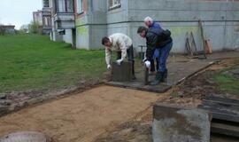 Takelio dėjimo talka Vaidaugų gatvėje