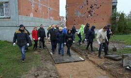 Takelio dėjimo talka Vaidaugų gatvėje