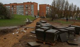 Takelio dėjimo talka Vaidaugų gatvėje