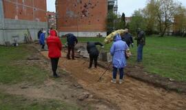 Takelio dėjimo talka Vaidaugų gatvėje