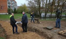 Takelio dėjimo talka Vaidaugų gatvėje