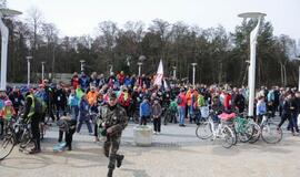 "Gintaro keliu" į Šventąją iškeliavo per 300 žygeivių