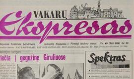 "Vakarų ekspresas". 1991 04 30