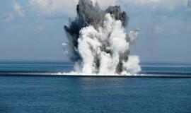 Netoli Klaipėdos uosto vartų - jūrinė mina