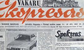 "Vakarų ekspresas". 1991 05 23 ir 25