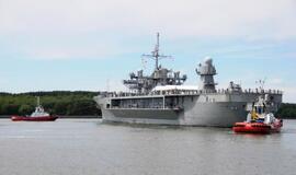 Į Klaipėdą atvyko JAV karinis jūrų laivas USS Mount Whitney