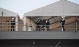 Į Klaipėdą atvyko JAV karinis jūrų laivas USS Mount Whitney