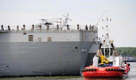 Į Klaipėdą atvyko JAV karinis jūrų laivas USS Mount Whitney