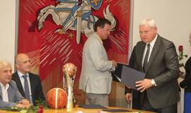 Meras Vytautas Grubliauskas pasveikino "Neptūno" krepšininkus