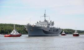 Į Klaipėdą atvyko JAV karinis jūrų laivas USS Mount Whitney