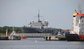 Į Klaipėdą atvyko JAV karinis jūrų laivas USS Mount Whitney