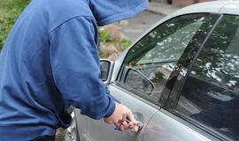 Danės g. apvogtas baltarusės automobilis