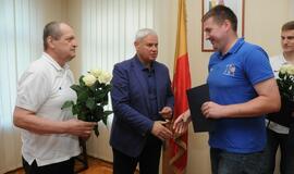 Krepšininkų pagerbimas merijoje