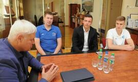 Krepšininkų pagerbimas merijoje