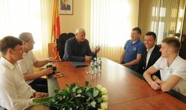 Krepšininkų pagerbimas merijoje